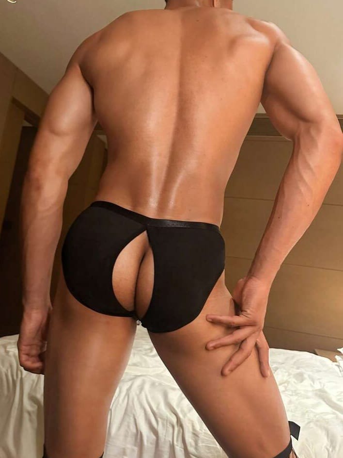 Midnight Cutout Harness Brief